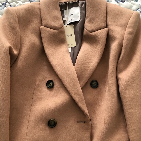 Mango Wool Double-breasted Coat NWT - Picture 4 of 8